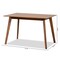 Baxton Studio Maila Mid-Century Modern Transitional Walnut Brown Finished Wood Dining Table 183-11644-Zoro - alternate 5